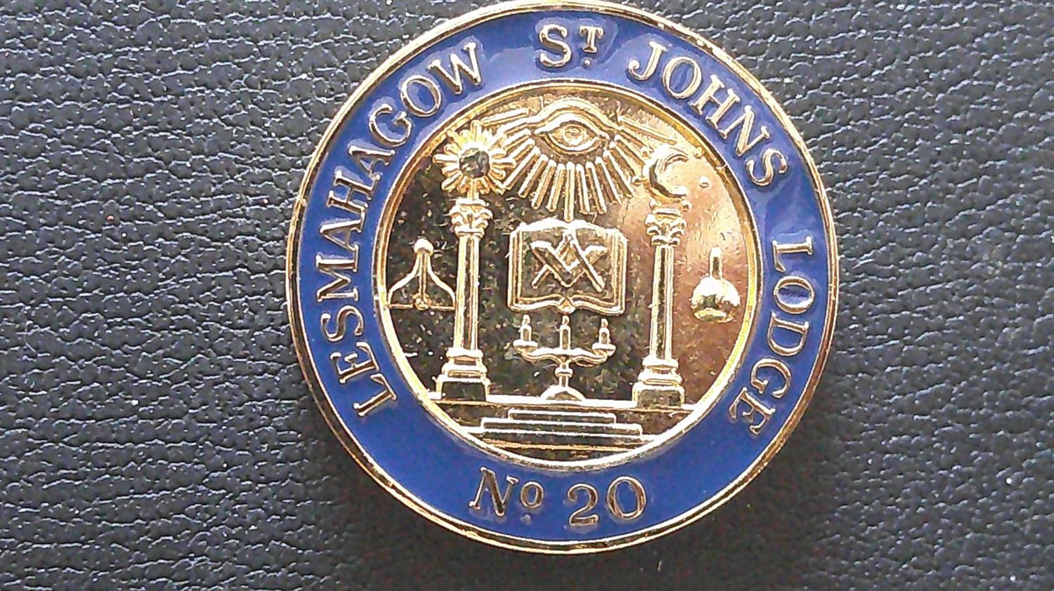Lesmahagow St Johns Lodge No 20 Masonic Penny Enamelled