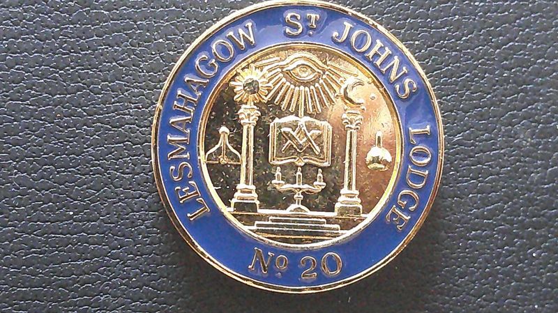 Lesmahagow St Johns Lodge No 20 Masonic Penny Enamelled