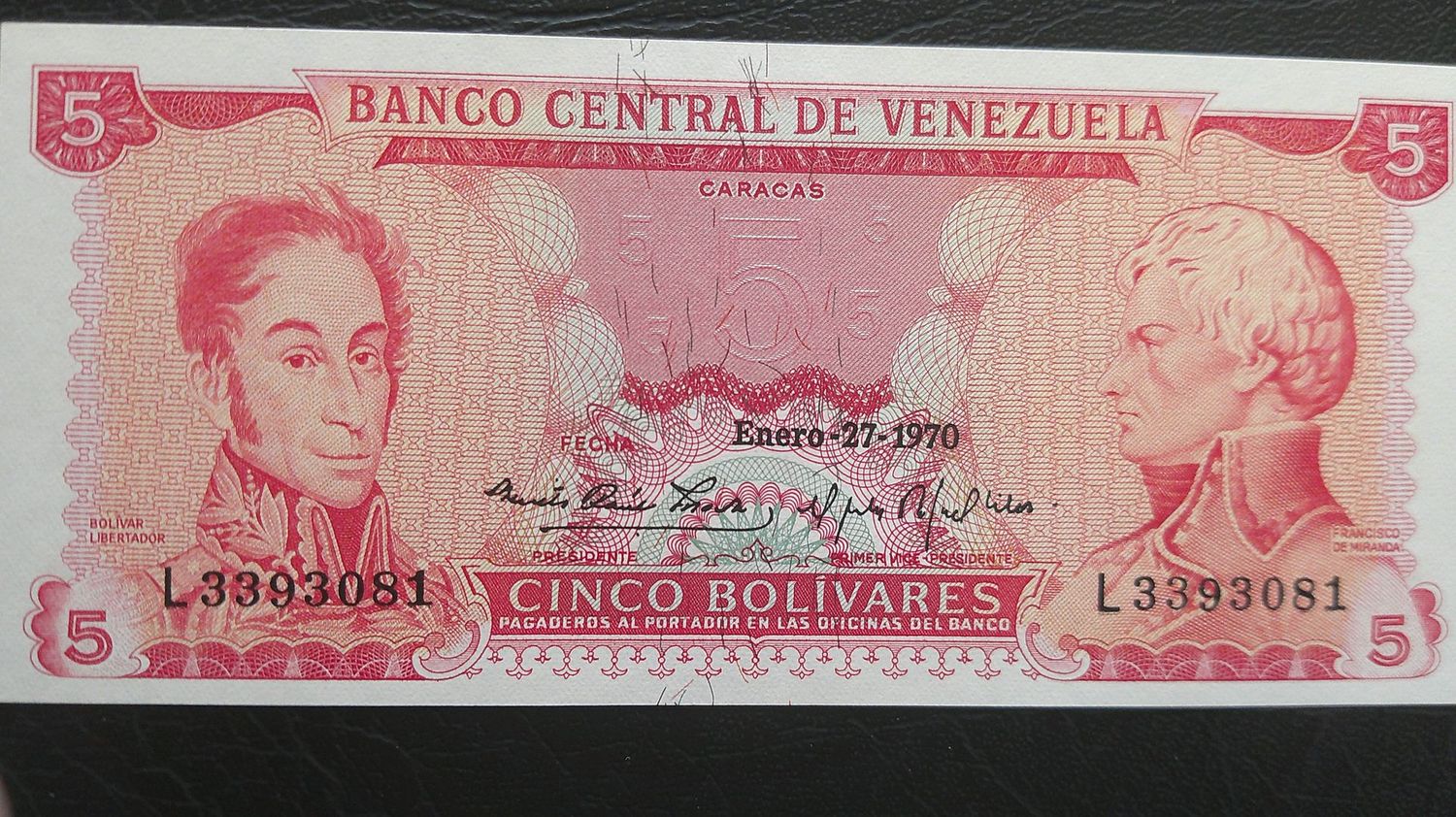Venezuela 5 Bolivares - 1970