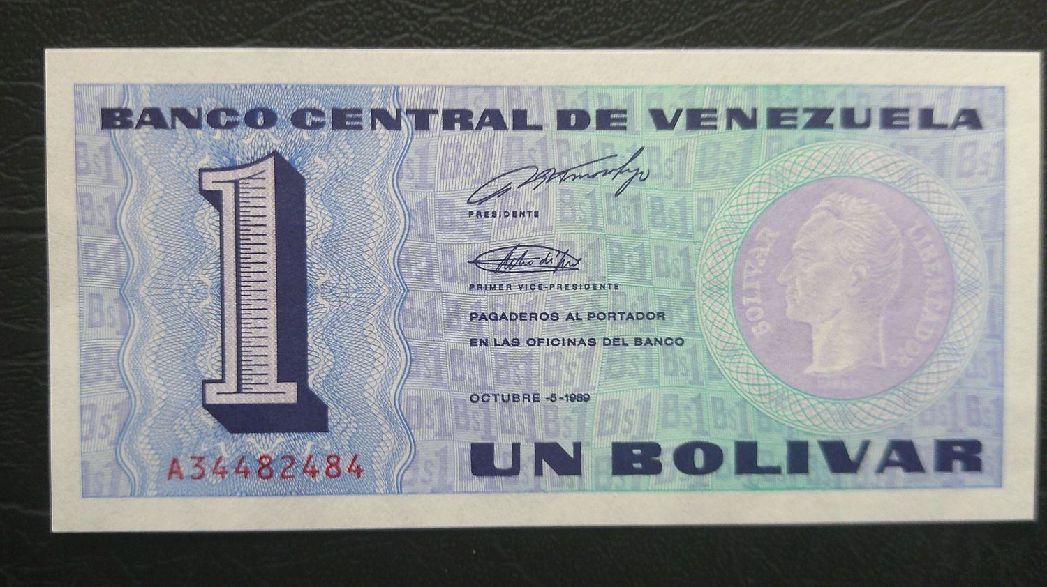 Venezuela One Bolivar - 1989