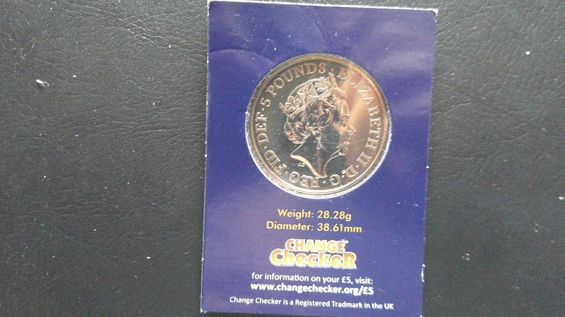 2018 - Five Pounds (Sapphire Anniversary)