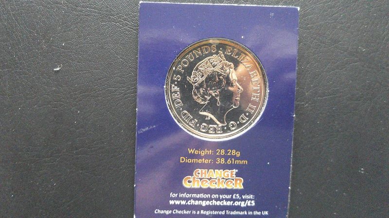 2017 - Five Pounds (Queens Beast Lion of England)