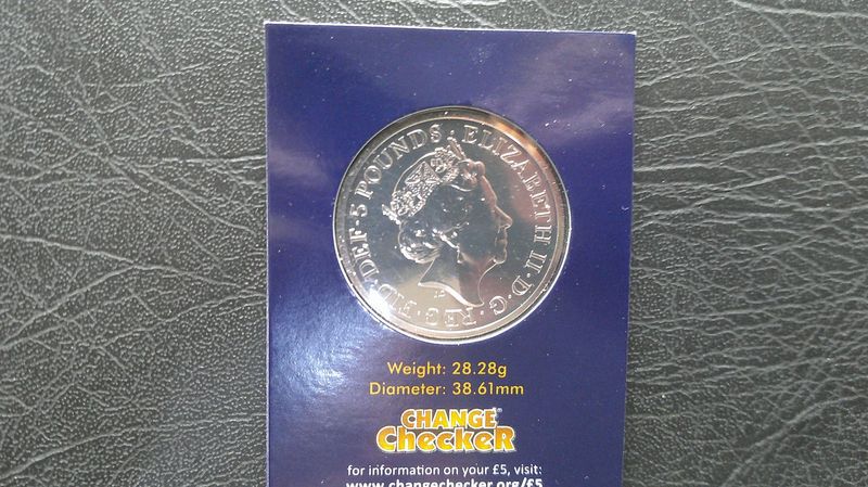 2022 - Five Pounds  (Queens Beast Lion of England)