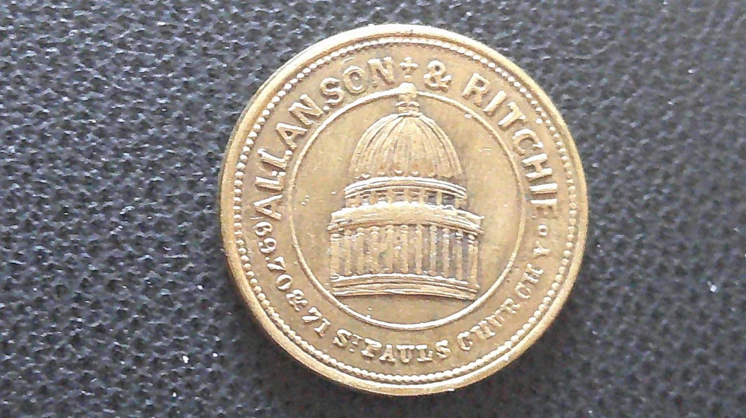 London Advertising Token Allan Son & Ritchie