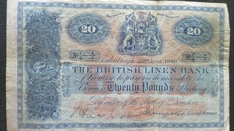 British Linen Bank £20 - 1940