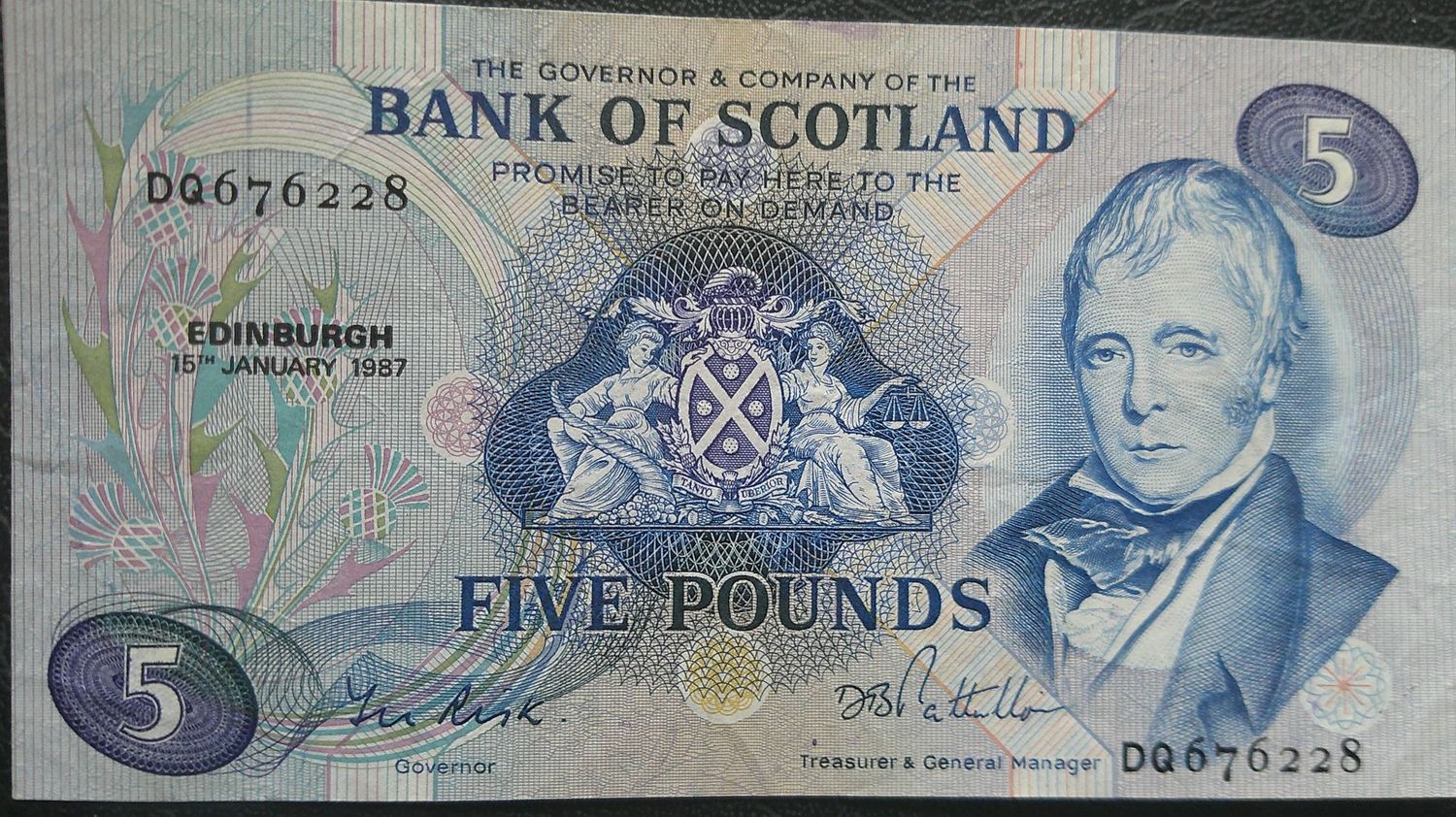 Bank of Scotland £5 - 1987