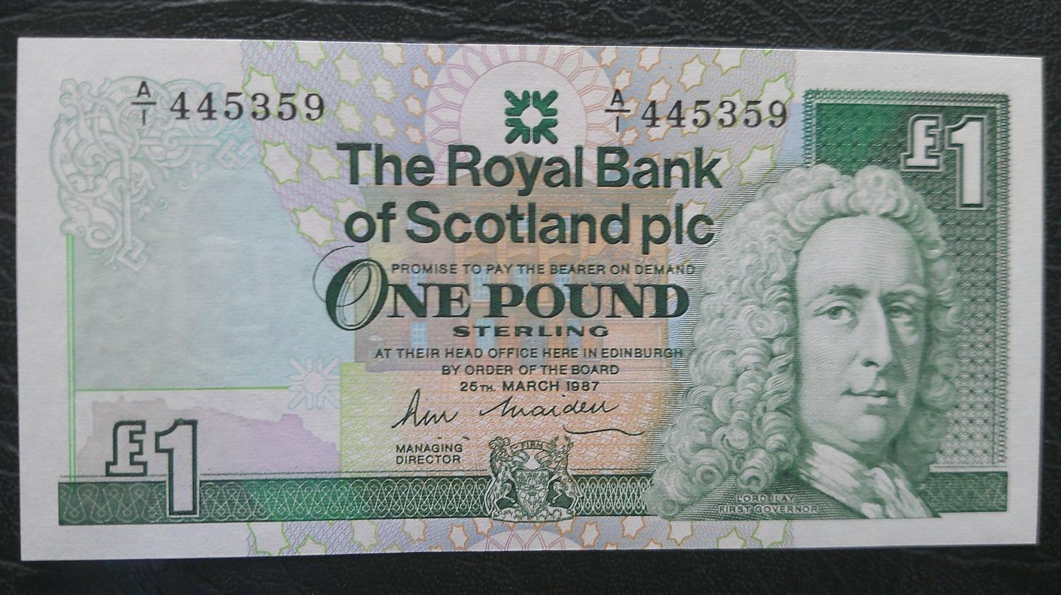 Royal Bank of Scotland £1 - 1987 Royal Bank of Scotland £1 - 1987
