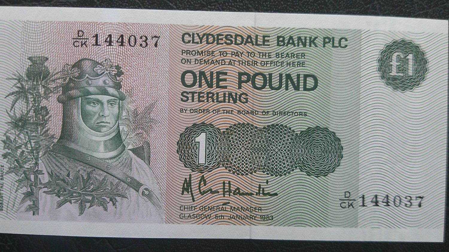 Clydesdale Bank £1 - 1983