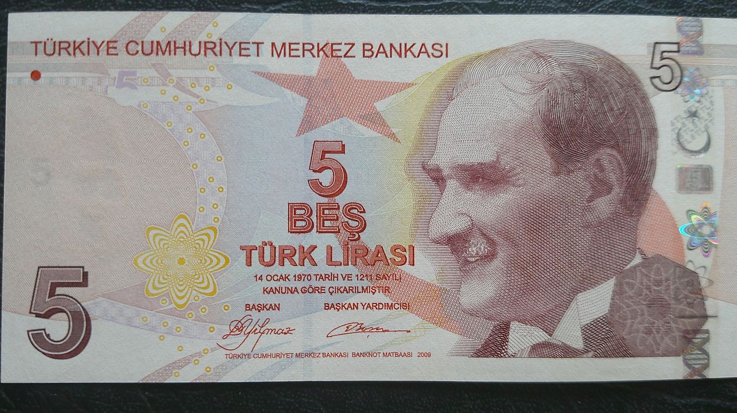Turkey 5 New Lira - 2009