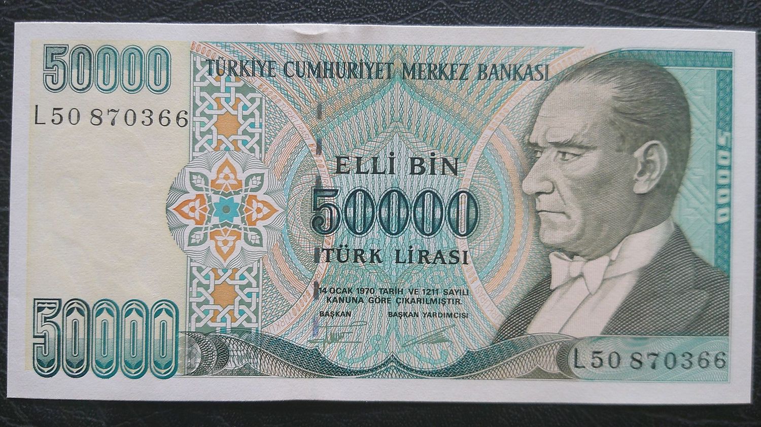 Turkey 50000 Lirasi -  1995 to 1999