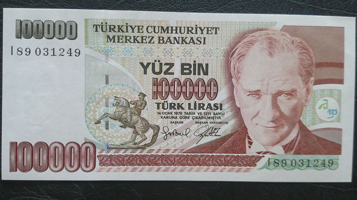 Turkey 100000 Lirasi - 1996 to 1999