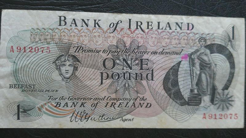 Bank of Ireland £1 - 1967