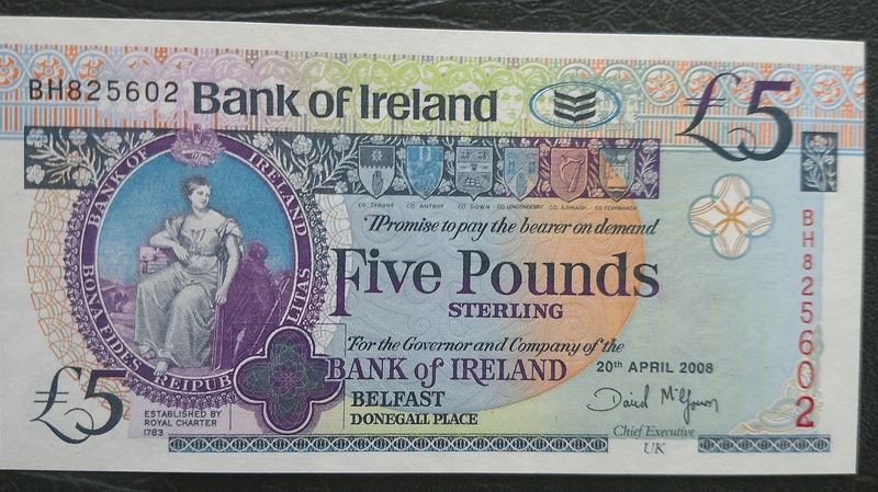 Bank of Ireland £5 - 2008