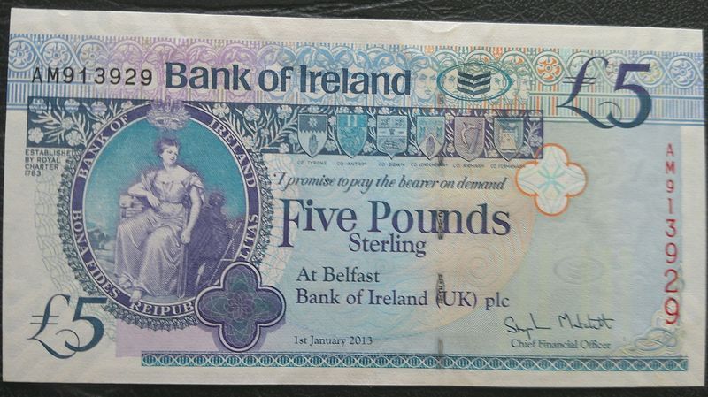 Bank of Ireland £5 - 2013