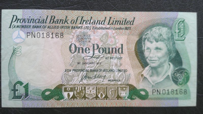Provincial Bank of Ireland Limited £1 - 1977