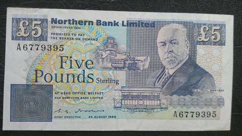 Northern Bank Limited £5 - 1989