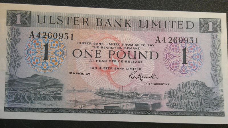 Ulster Bank £1 - 1976