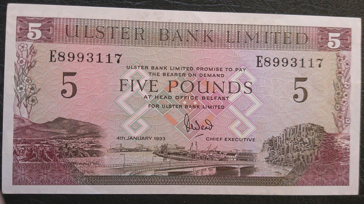 Ulster Bank £5 - 1993