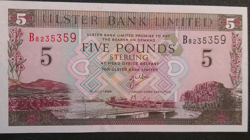 Ulster Bank £5 - 1998
