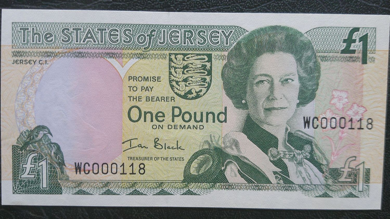 Jersey £1 - 1993  (Black)