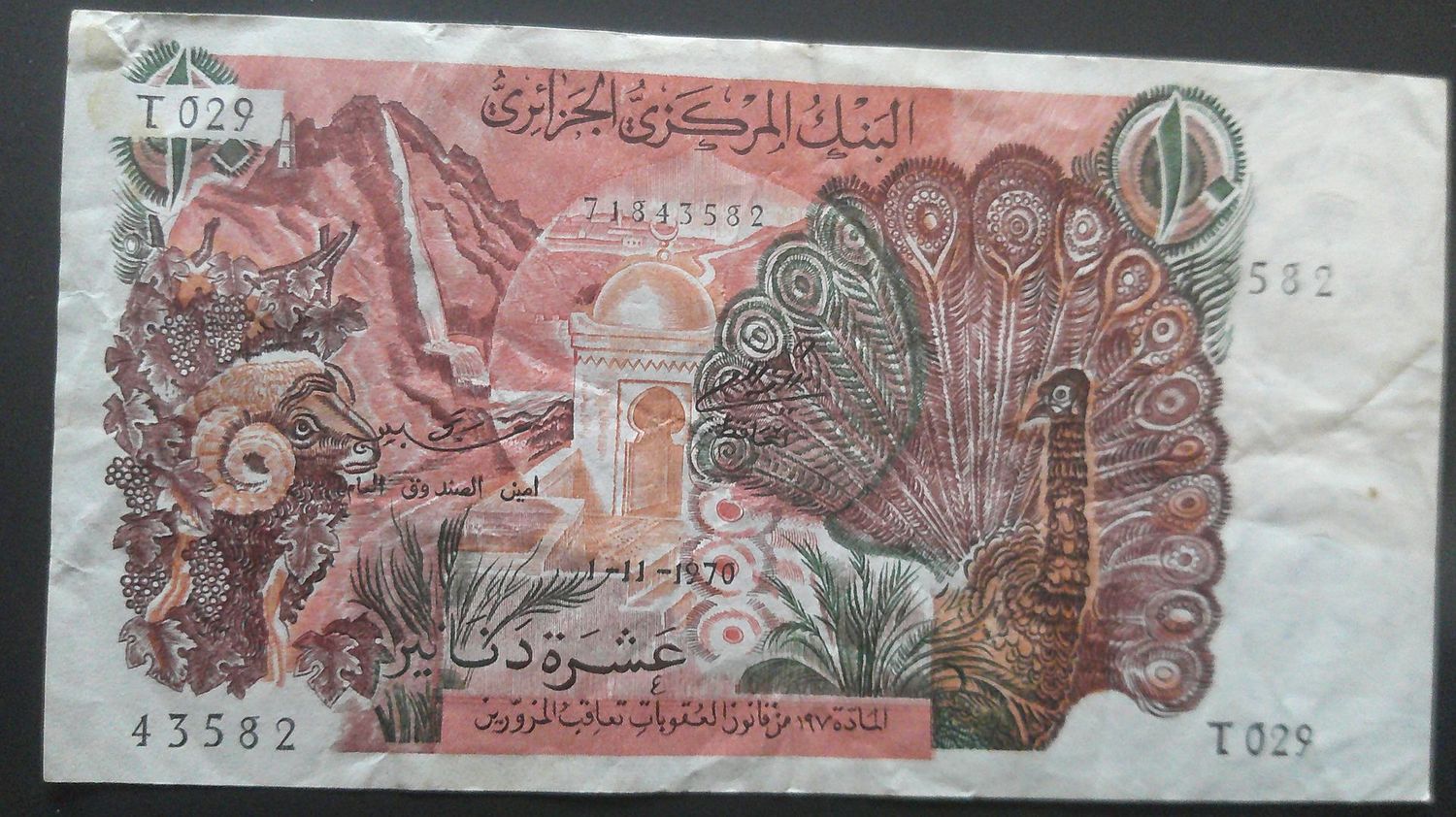 Algeria 10 Dinars - 1970