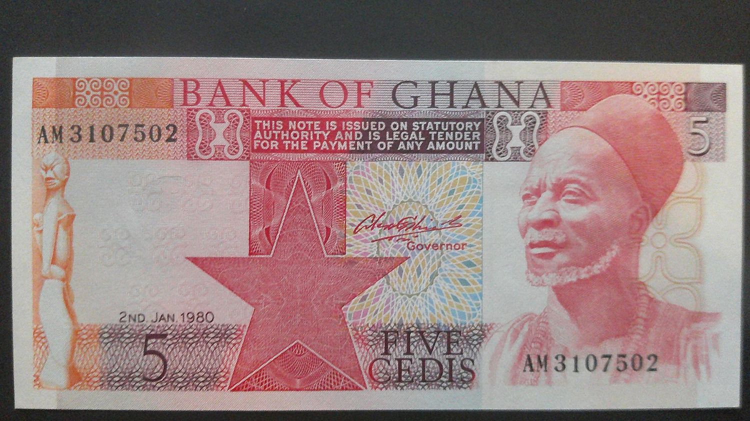 Ghana 5 Cedis - 1980