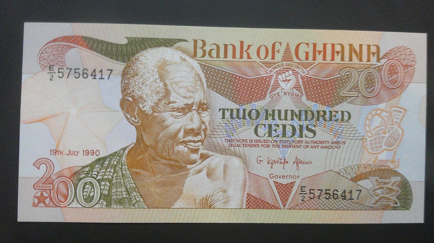 Ghana 200 Cedis - 1990