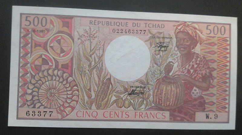 Tchad 500 Francs - 1980