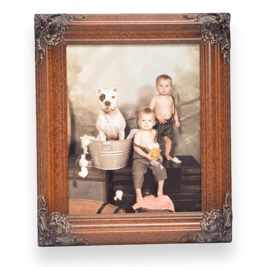 Traditional Walnut Antique Style Picture Frame