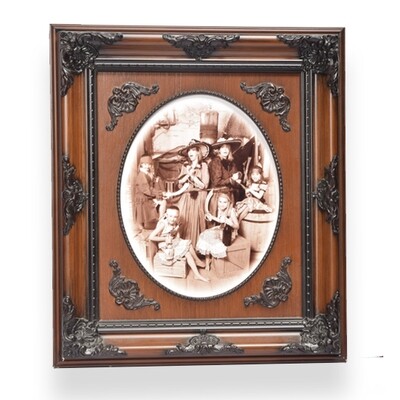 Ornate Spandrel Walnut Picture Frame