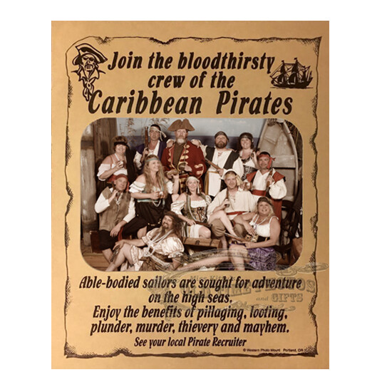 Caribbean Pirates Poster Mat