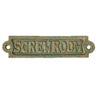 Verdigris Screw Room Plaque​