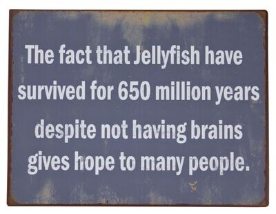 Jellyfish Have Survived Tin Bar Sign