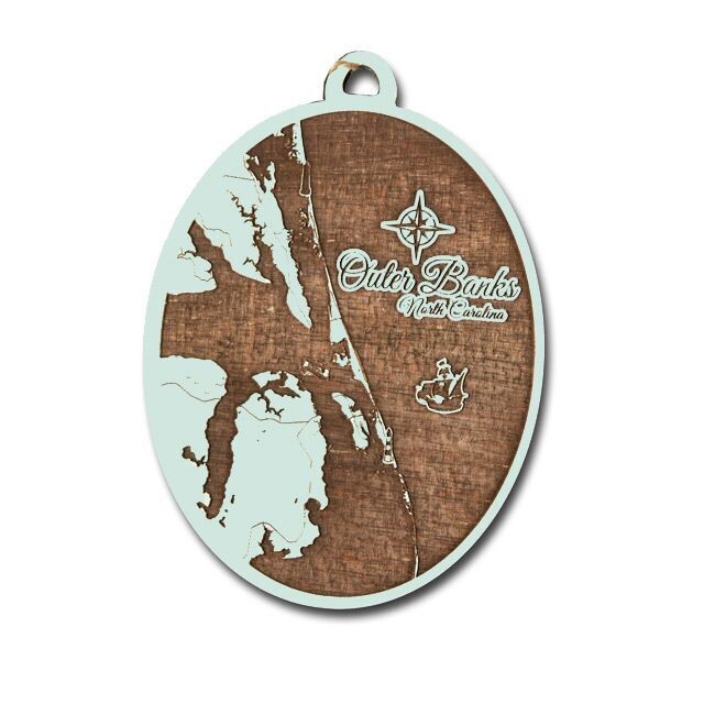 Outer Banks NC Ornament (Sea Glass)