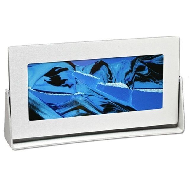 Exotic Sands Moving Sand Pictures Silver Rectangle Ocean Blue