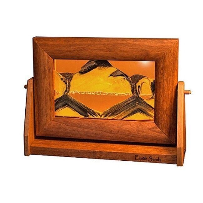 Shifting Sand Pictures Alder Wood Frame Sunset Orange Sm.