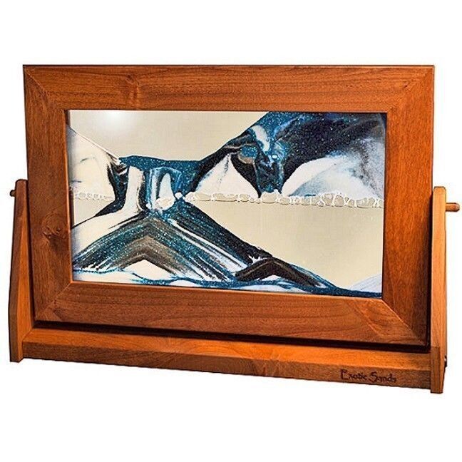 Sand Art Picture Arctic Glacier Clear Alder Frame Lg