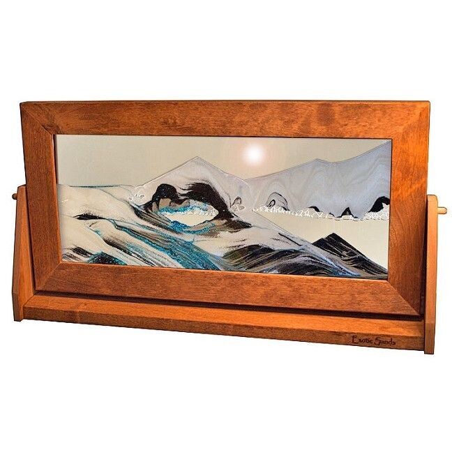Framed Sand Art Picture X-Large Arctic Glacier Clear - Alder