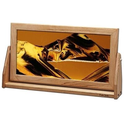 XX-Large Moving Sand Picture Sunset Orange Cherry Wood Frame