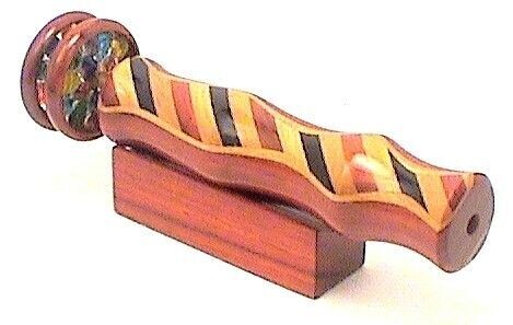 Wood Kaleidoscope w/ Wide Stripe w/ 2" Wheels 5 1/2