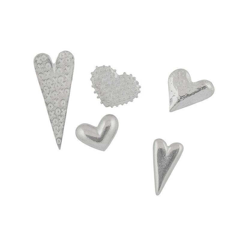 Mixed Hearts Pocket Charms Bulk 50 Piece