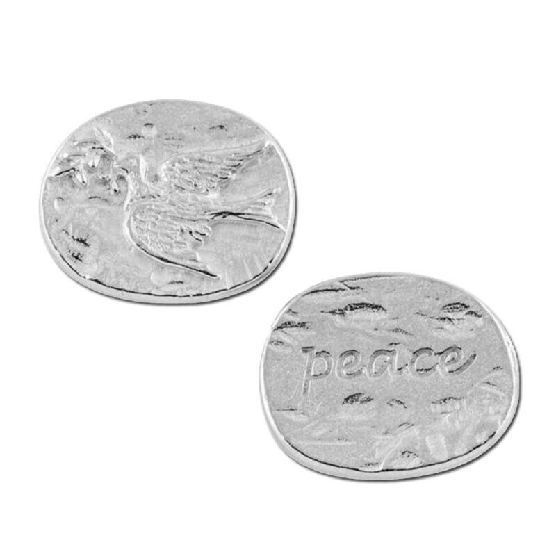 Peace Dove Pocket Charms Bulk 50 Piece
