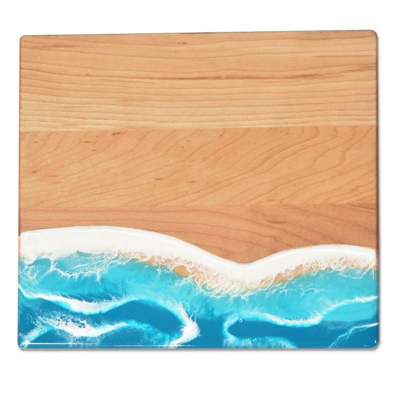 Cheese and Charcuterie Board Maple Wood and Resin