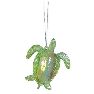 Iridescent Sea Turtle Christmas Ornament