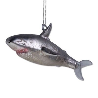 Shark Hanging Glass Ornament