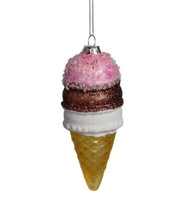 Triple Dip Ice Cream Cone Christmas Ornament!
