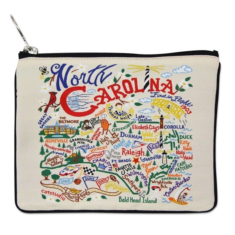 North Carolina Zip Pouch - Natural