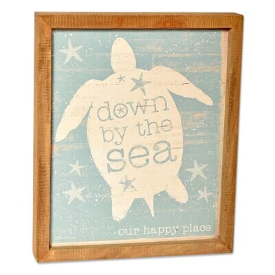 Down by the Sea" Wood Inset Box Sign