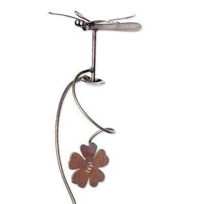 Dragonfly recycled Silverware Garden Art