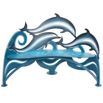 Dolphin Bench Blue and White